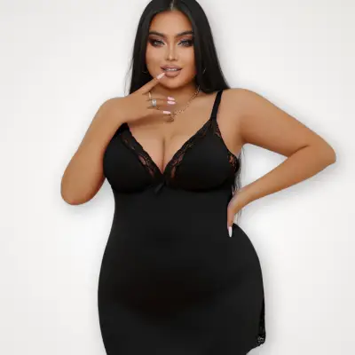 SNL Idle Modal Bow Nightdress - Black