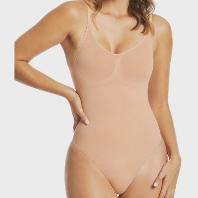 Ambra Killer Curves Low Back Shaping G Bodysuit - Toffee
