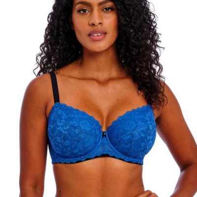 Freya Offbeat Half Padded Full Cup - Dazzling Blue