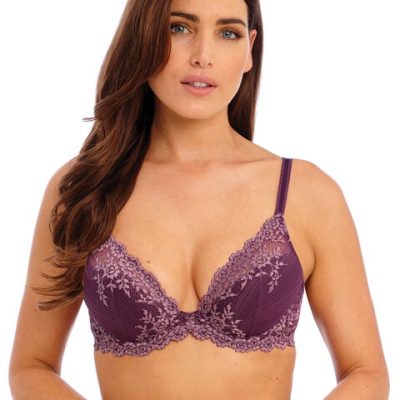 Wacoal Embrace Lace Moulded Plunge - Plum