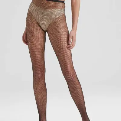 Ambra Fishnet Full Tights - Black