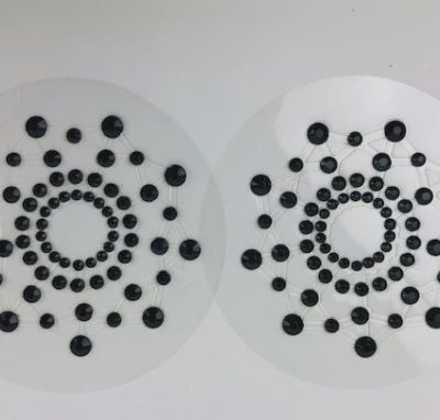 Diamonte nipple cover - Black