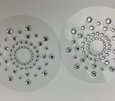 Diamonte nipple cover - Silver