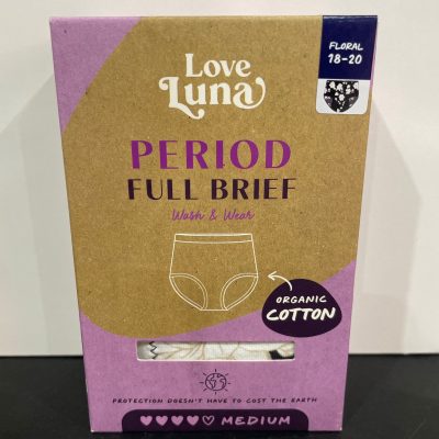 Love Luna ♥ MED Full Brief/Org Cotton - Floral**