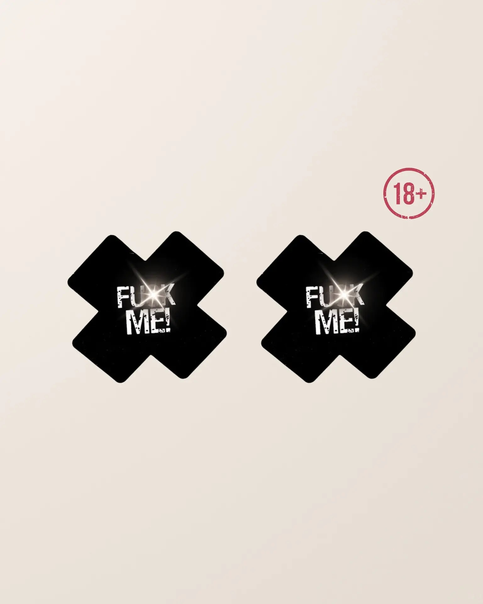SNL Fun Nipple Covers Glow in the Dark F**K ME – Black Glitter