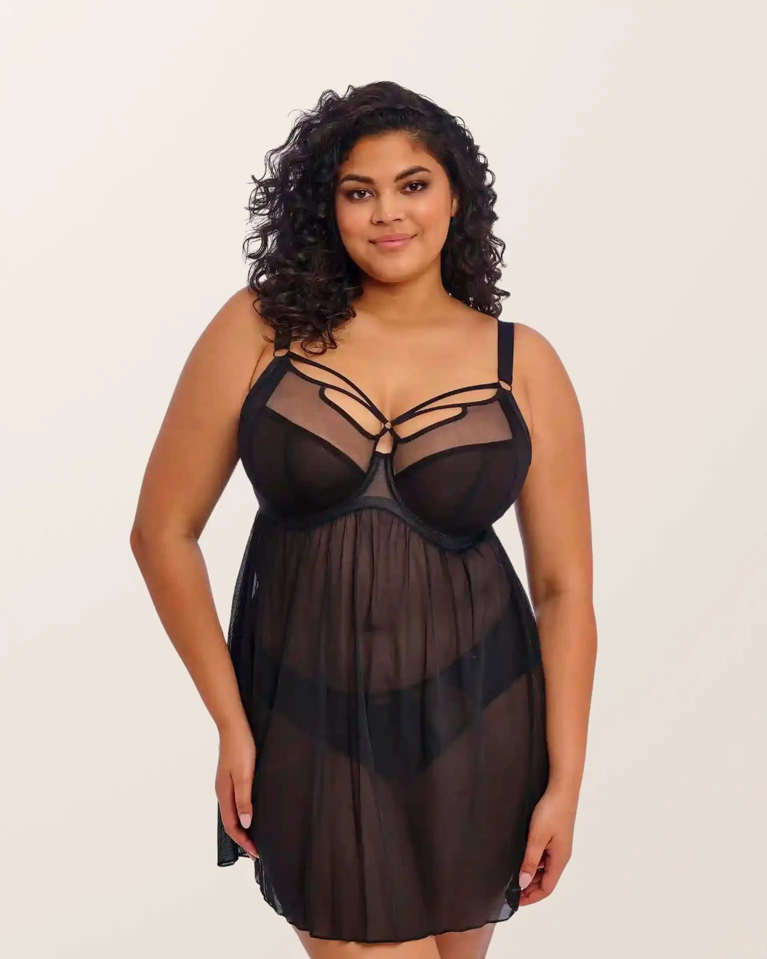 Elomi Sachi UW Babydoll -Black