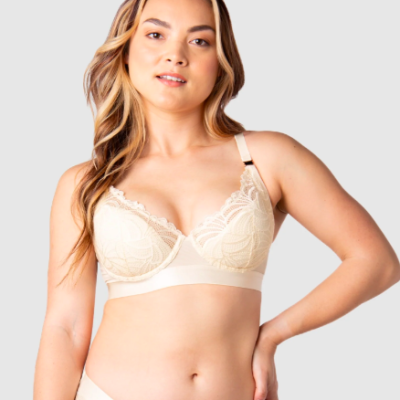 Hotmilk Warrior Plunge Non Wired Nursing Bra - Ivory*