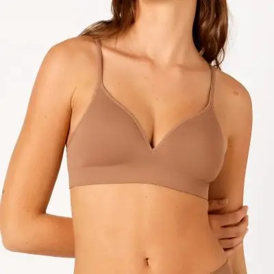 Ambra Bare Essentials Moulded Wire Free Bra - Almond