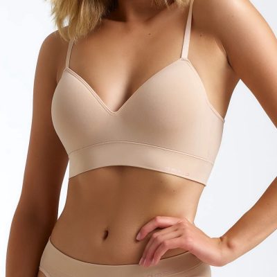 Ambra Bondi Bare Longline Padded Bra -Rose Beige