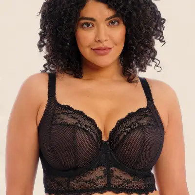 Elomi Charley Black Uw Longline Bralette - Black