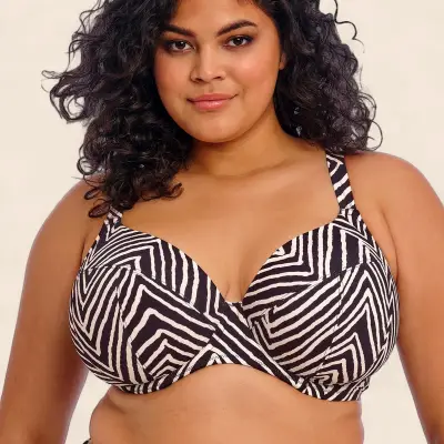 Elomi Fiji Falls UW Plunge Swim Bikini - Black