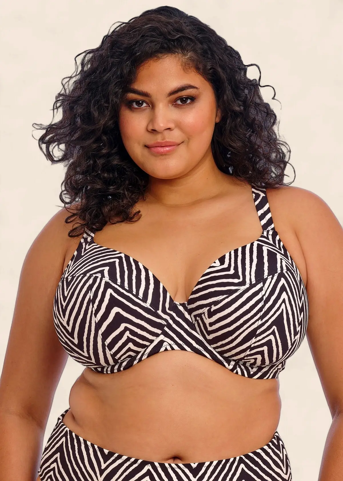 Elomi Fiji Falls UW Plunge Swim Bikini - Black
