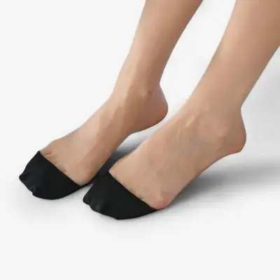 Ambra Toe Covers 2Pk - Nude/Black