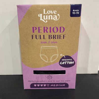 Love Luna ♥ MED Full Brief/Org Cotton - Black
