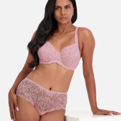 Triumph Essential Lace UW Balconette Bra -Sunrose Pink