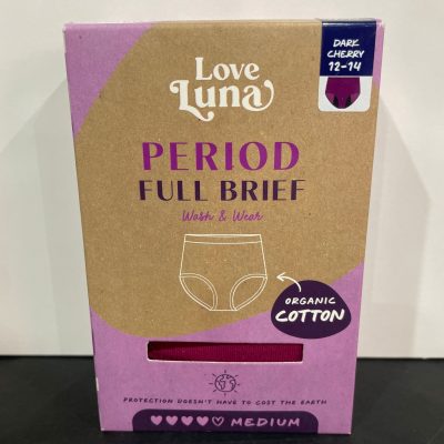 Love Luna ♥ MED Full Brief/Org Cotton - Dark Cherry