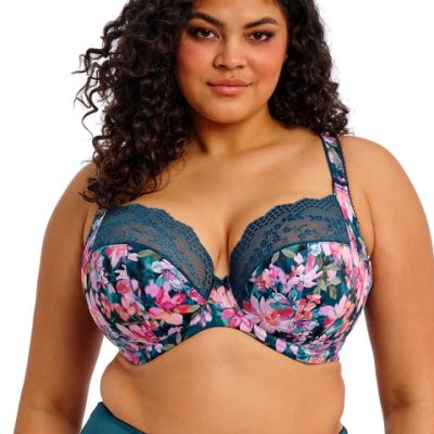 Elomi Lucie Uw Plunge Bra - Teal Floral