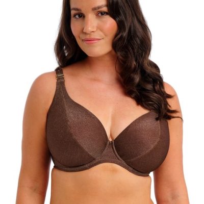 Fanatasie Sabana Sparkle Uw Plunge Bikini Top - Chestnut