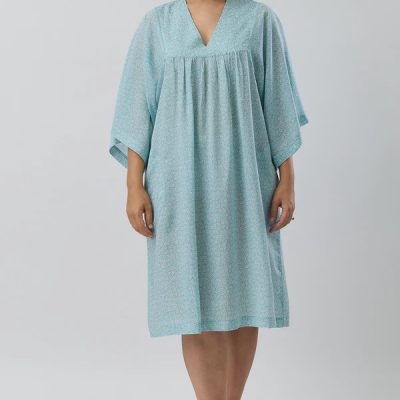 Shrank Foliage Sleep Kaftan - Jade