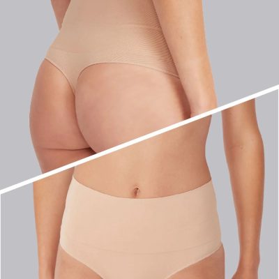 Ambra Seamless Smoothies G-String 2PK - Rose Beige