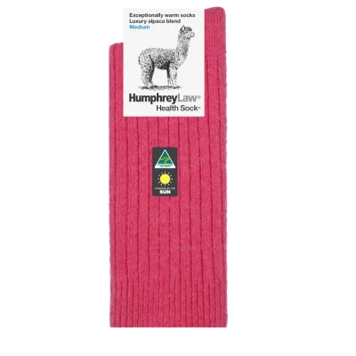 Humphrey Law Alpaca Wool Blend Sock - Fuchsia