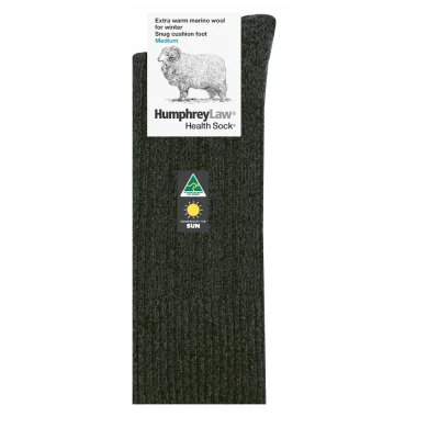 90% Fine Merino Wool Health Sock -Charcoal