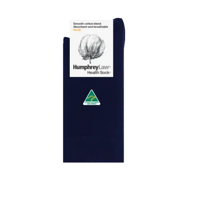 Humphrey Law 85% Mercerised Cotton Health Sock - Navy