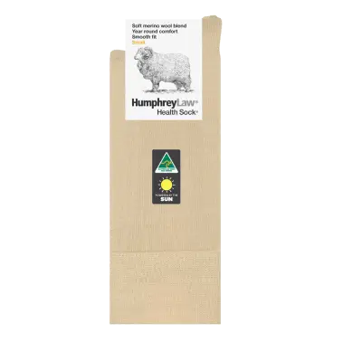 Humphrey Law Fine Merino Wool Health Sock - Bone