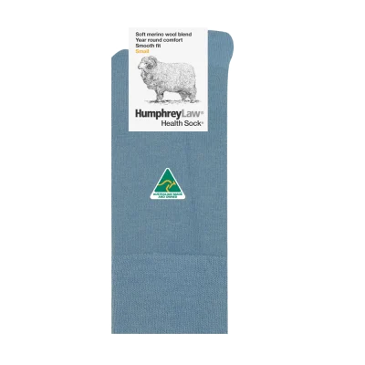 Humphrey Law Fine Merino Wool Health Sock - Storm Blue