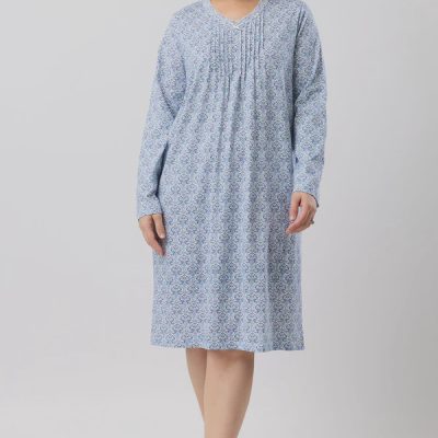Oriental Crochet Nightie - Teal