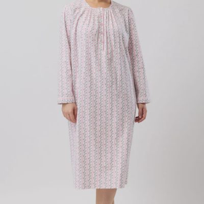 Tulip Stipe Nightie - Pink