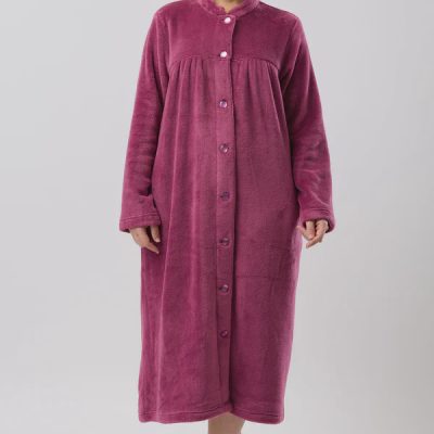 Schrank Mid Button Gown - Berry