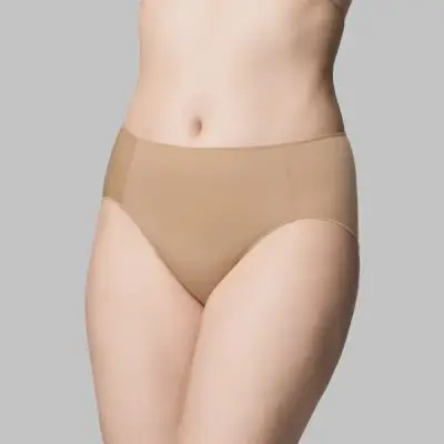 The Knicker Classic Hi Cut Brief - Nude