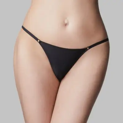 The Knicker Classic Tiny G String - Black
