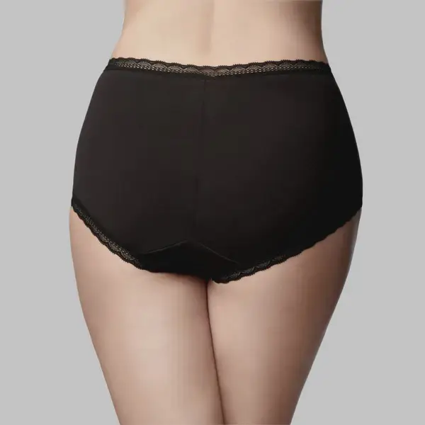 The Knicker Cotton Classic Full Brief - Pima Black - Image 2
