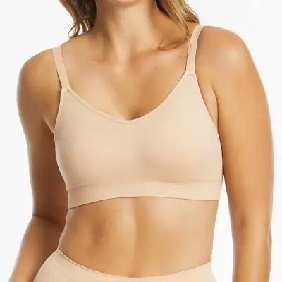 ambra mesh wirefree bra - rose beige