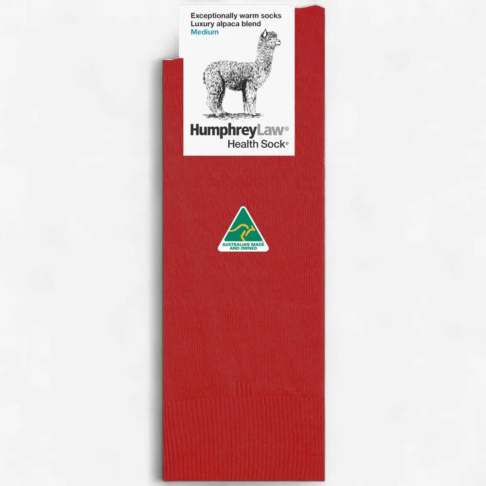 Humphrey Law Luxury Alpaca Blend Sock - Red