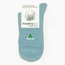 Humphrey Law 85% Mercerised Cotton Short Leg Health Sock - Forget Me Not