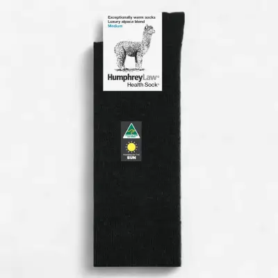 Humphrey Law Fine Merino Wool Health Sock - Black