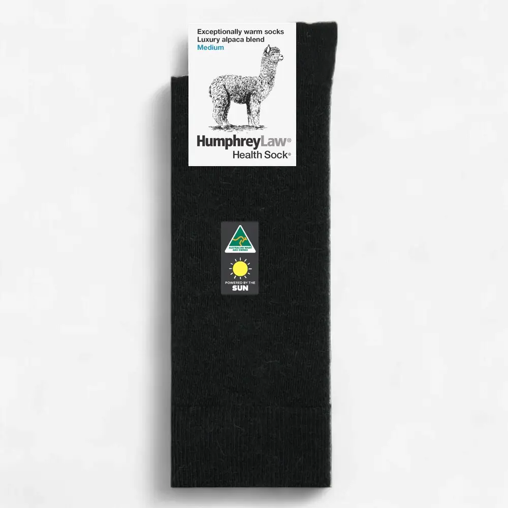 Humphrey Law Fine Merino Wool Health Sock - Black