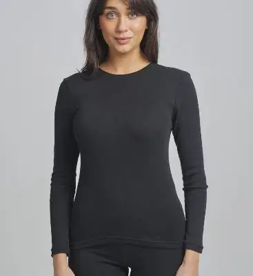 Soft Australian Cotton Long Sleeve Black