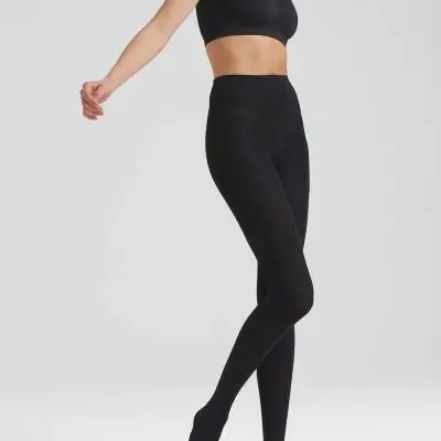 Ambra Totally Black Opaque Tights