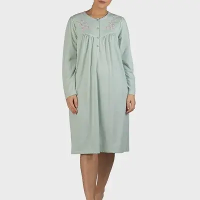 Schrank Bouquet Embroidery Nightie - Sage