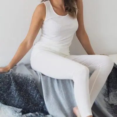 Pure Merino Wool 200gsm Vest - Ivory
