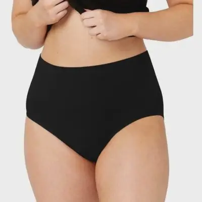 Ambra Seamless Smoothies Full Brief - Black