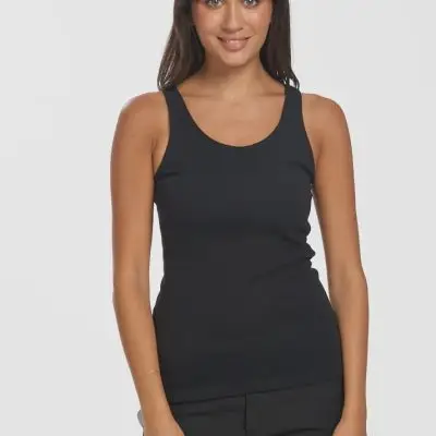Baselayers Australian Cotton Tank - Black