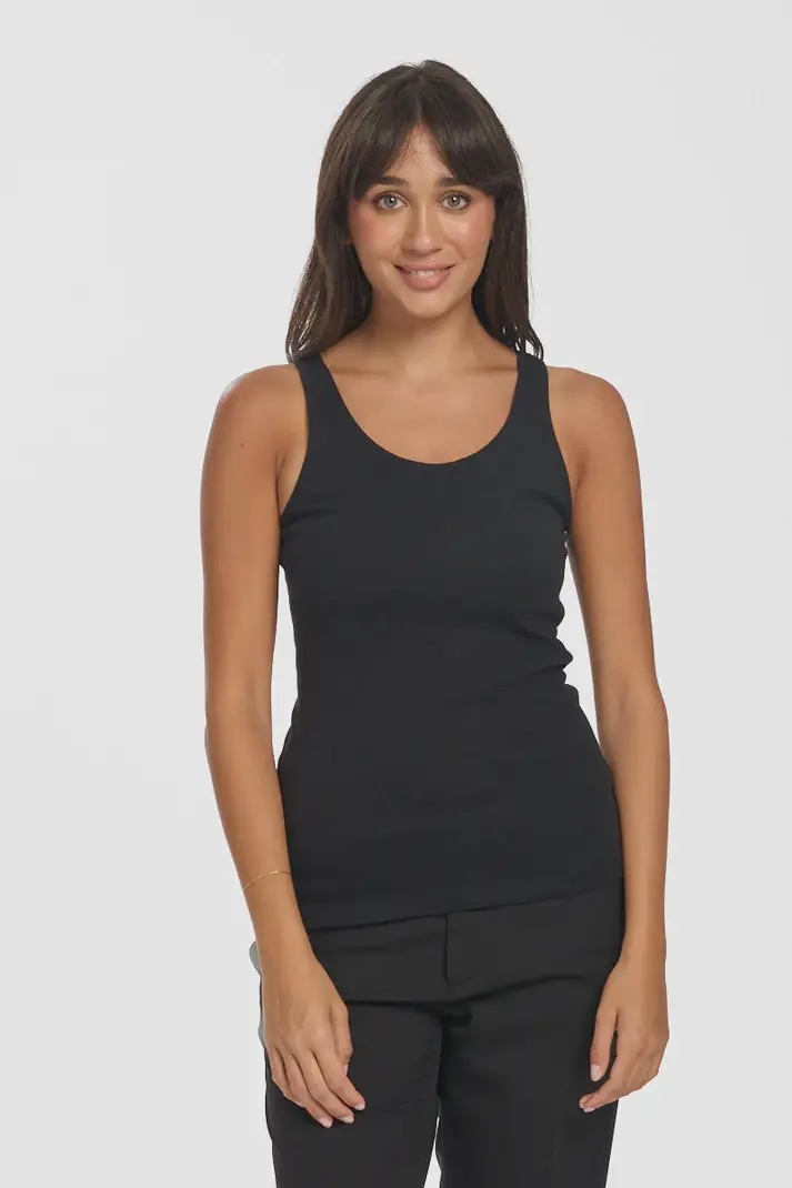Baselayers Australian Cotton Tank - Black