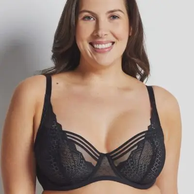 Kayser Hold up Lace Underwire Bra - Black