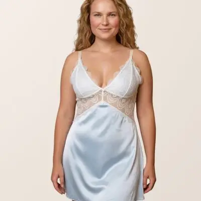 SNL Céline Lace Chemise - Powder Blue