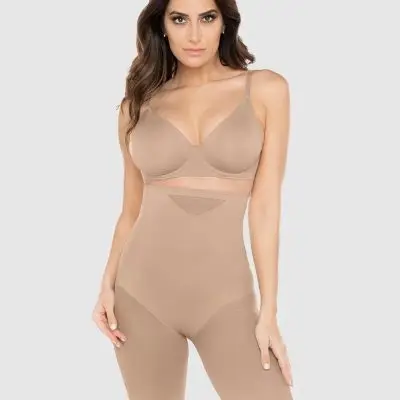 Miraclesuit Sheer Shaping High Waisted Thigh Slimmer Short - Nude